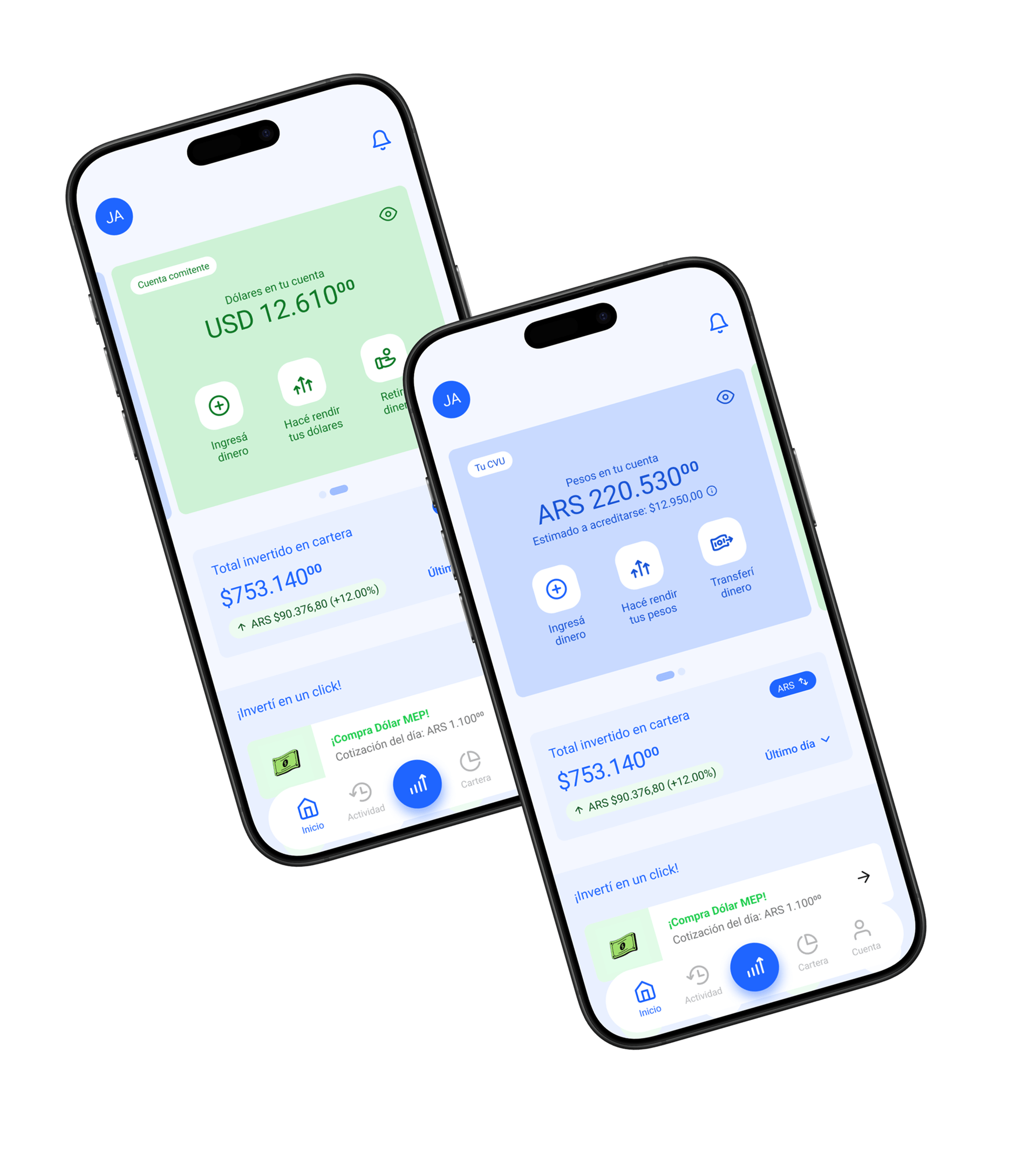 Banza app interface showing investment options