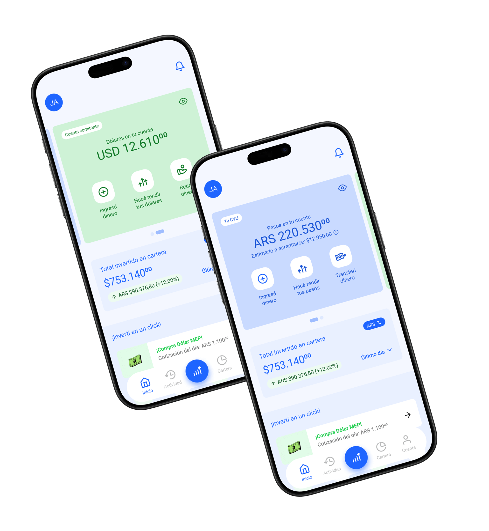 Banza app interface - LG